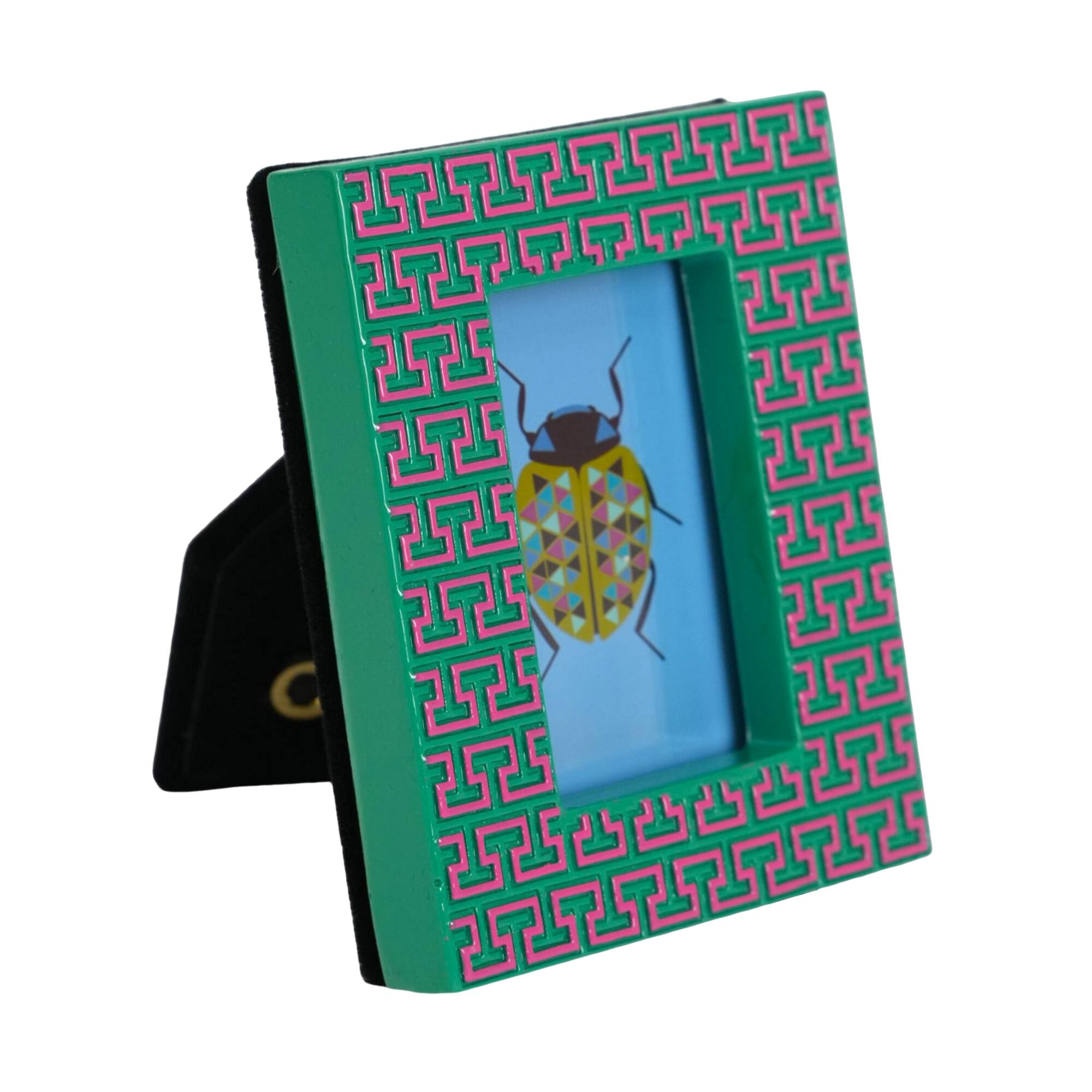 Jonathan Adler x Michaels 2" x 3" Pink & Teal Greek Key Tabletop Frame